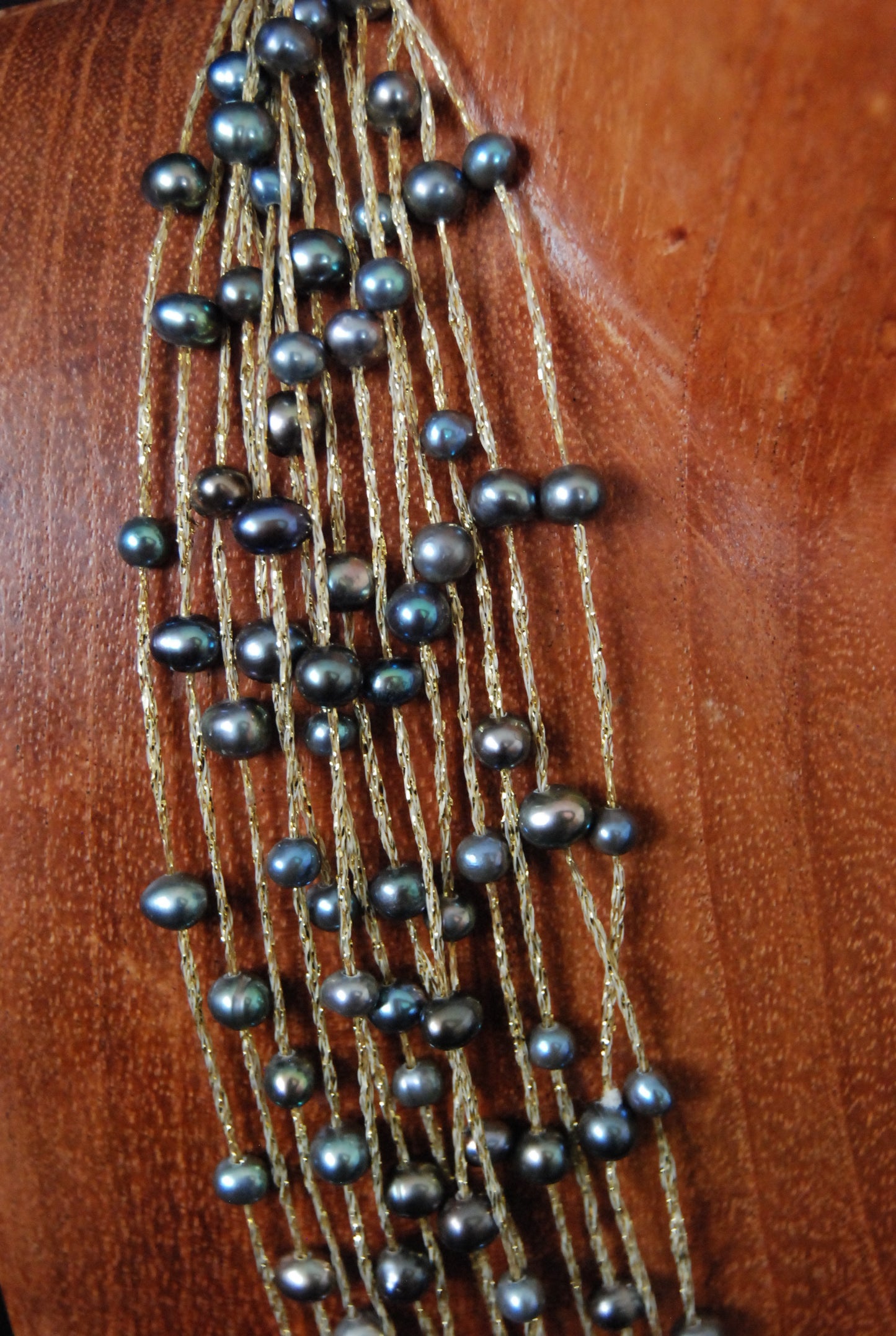 Layered Dyed Fresh Water Pearl Necklace