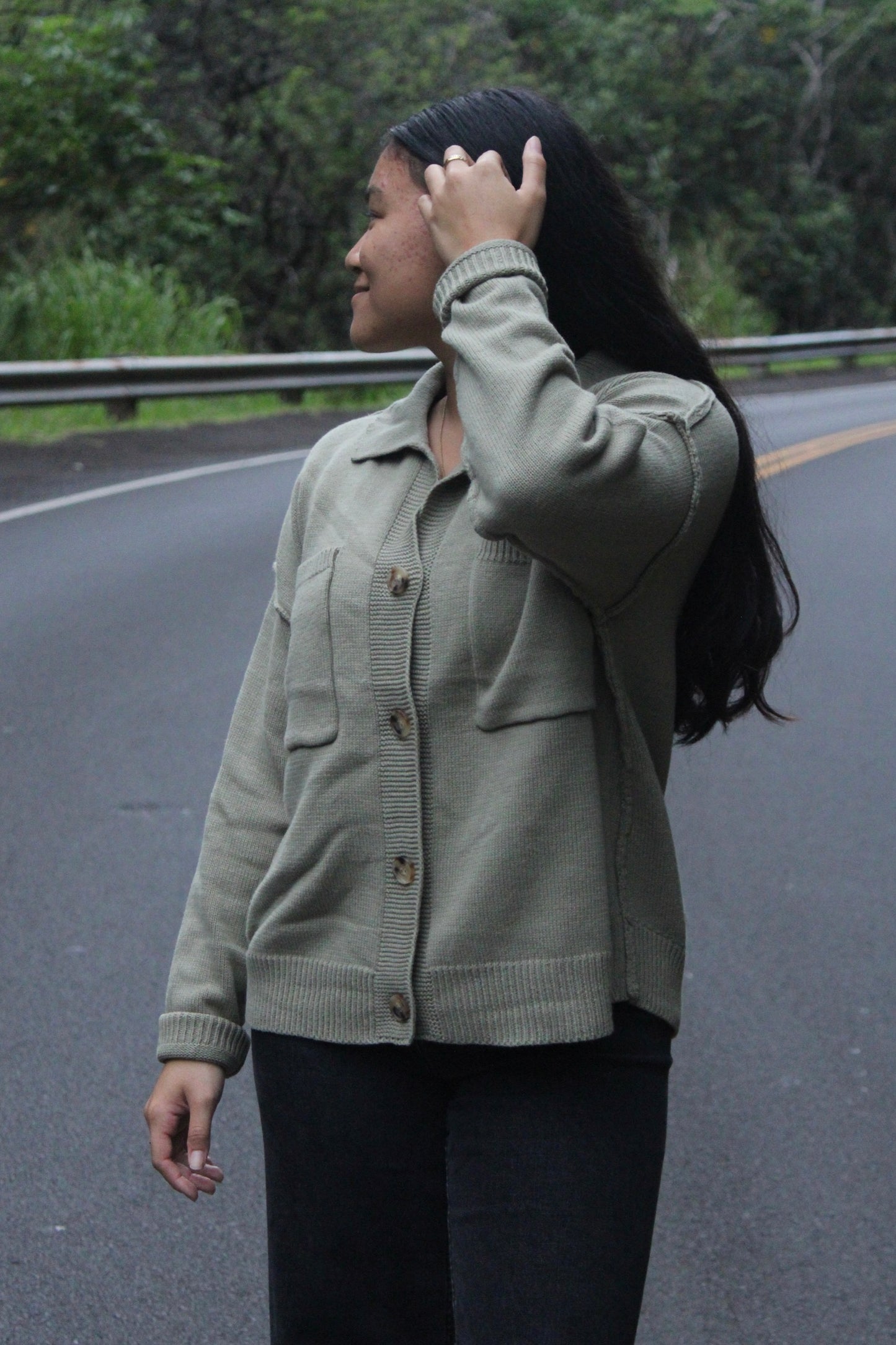 Collared Button Down Cardigan