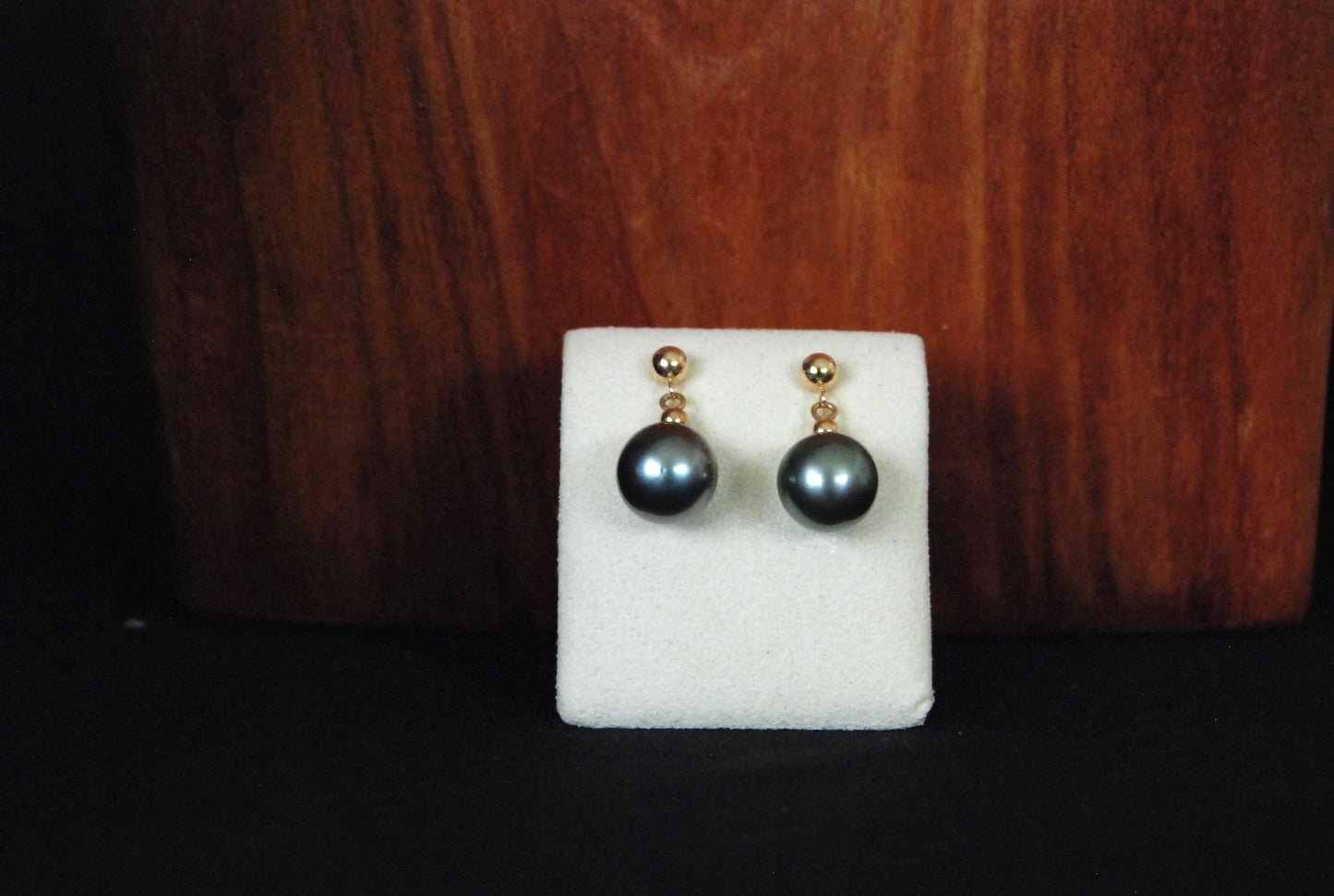 14K Tahitian Pearl Stud Dangle Earring
