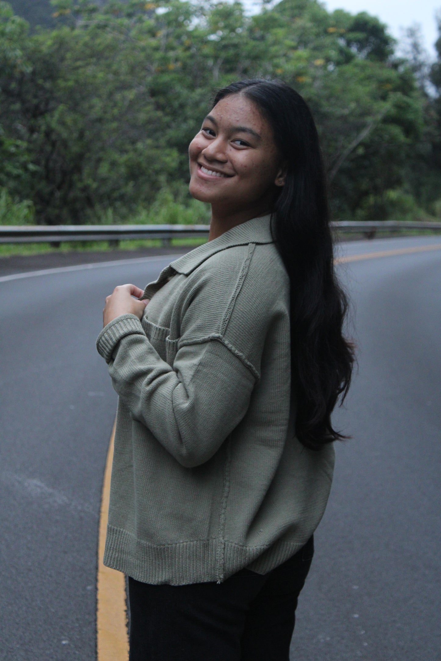 Collared Button Down Cardigan