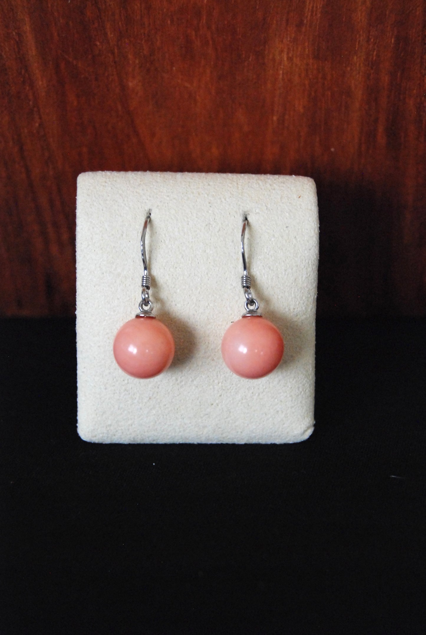 Pink Coral Dangle Earring