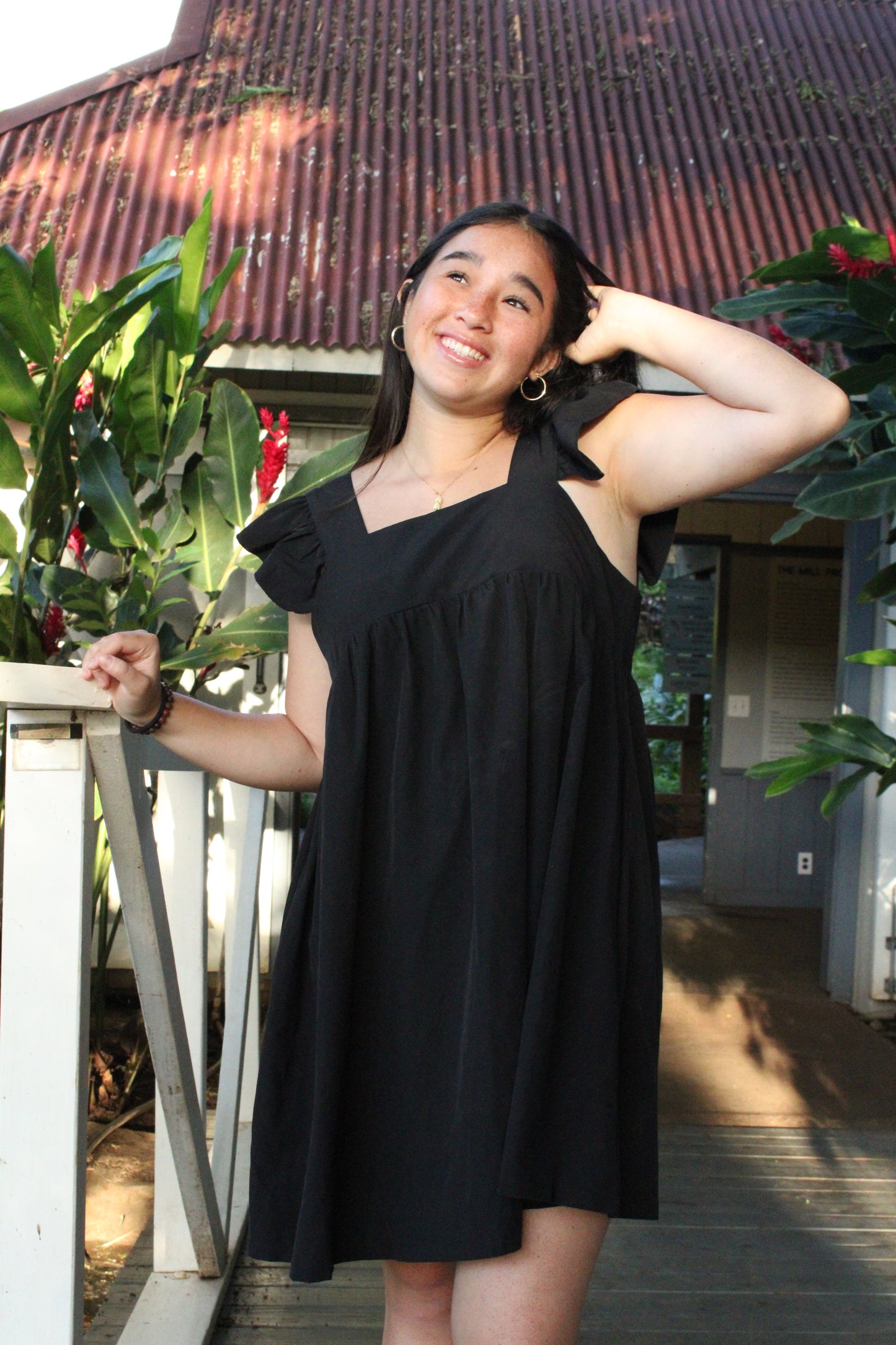 Ruffle Sleeve Dress