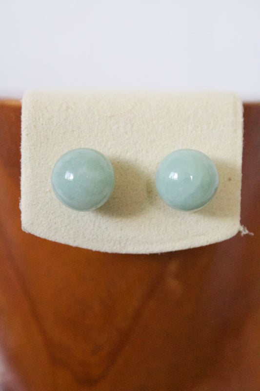 14K Jade Stud Earring