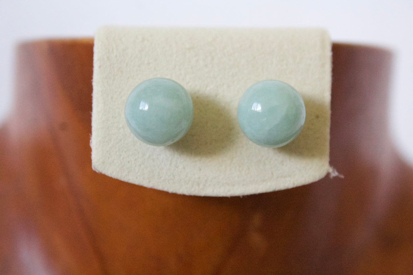 14K Jade Stud Earring